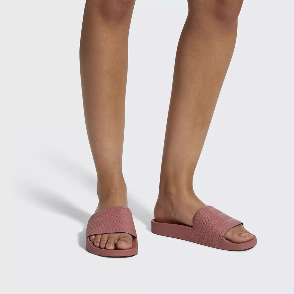 Adidas Adilette Chanclas Rosas Para Mujer (MX-30390)